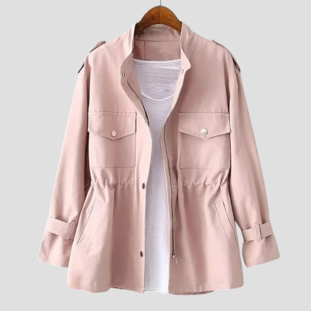 Anjelah - Casual Long Sleeve And Multiple Pocket Jacket