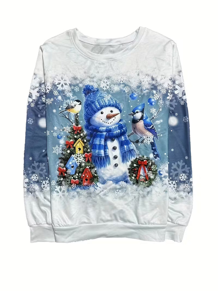 Roweyura - Cross-Border Printed Christmas Sweatshirt