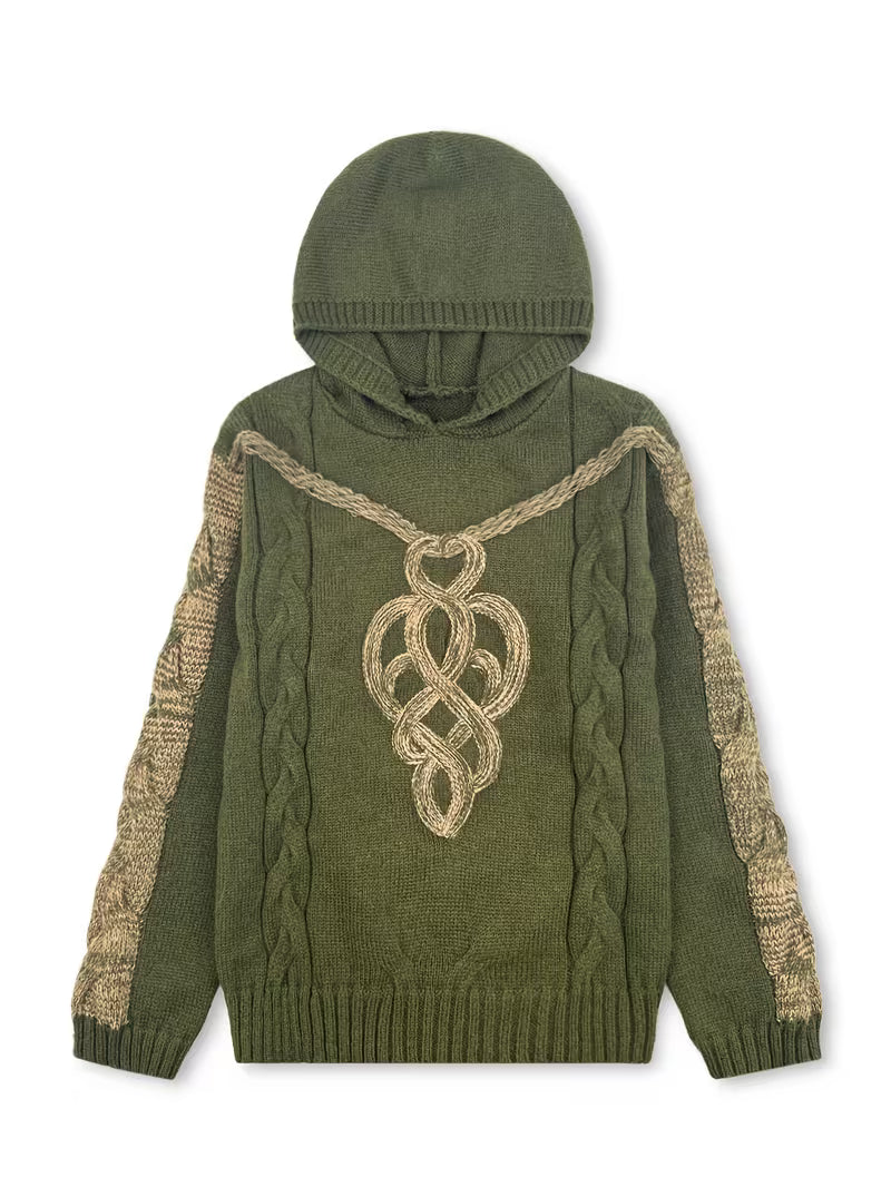 Cypriana - Elegant Knitted Sweater With Hood