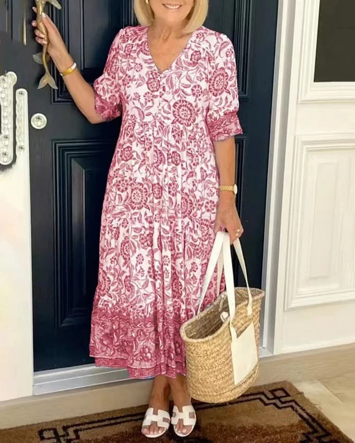 Perla - V Neck Bohemian Dress