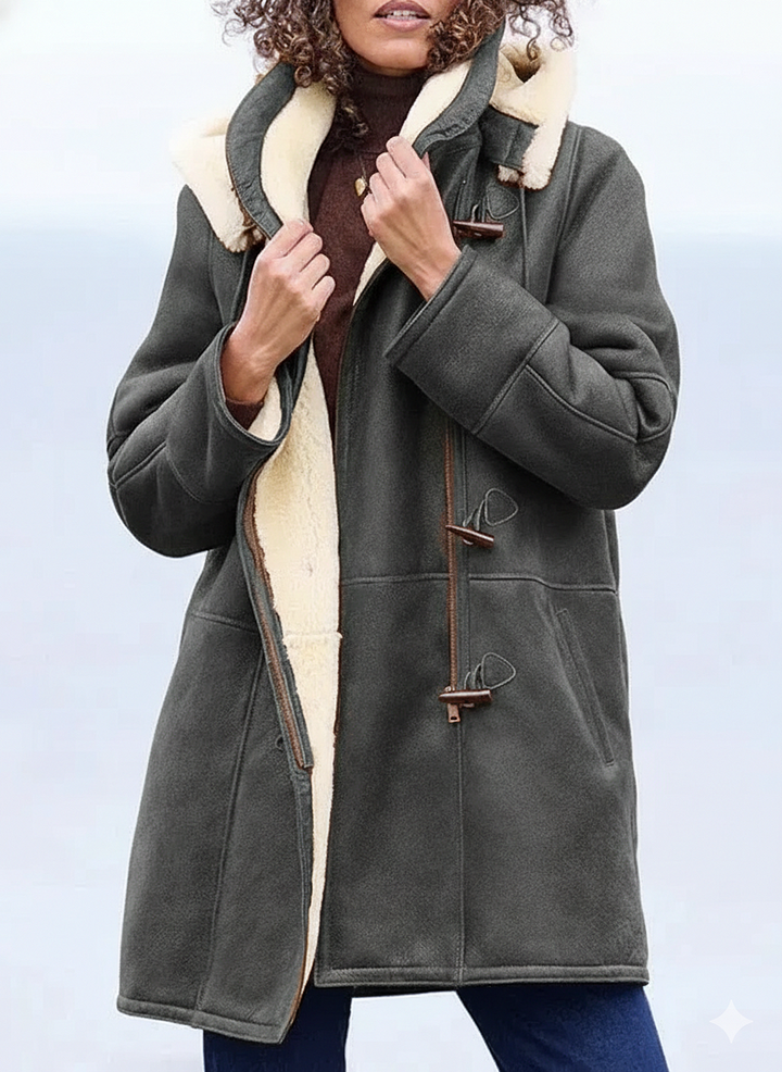 Zulika - Faux Suede Shearling Coat