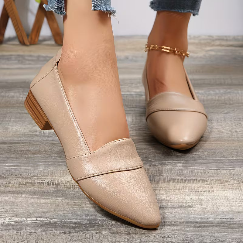 Alannah - Pointed Toe Shoes With Low Heel