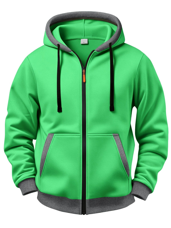 Fiothyview - Casual Long Sleeve Winter Hooded With Zipper