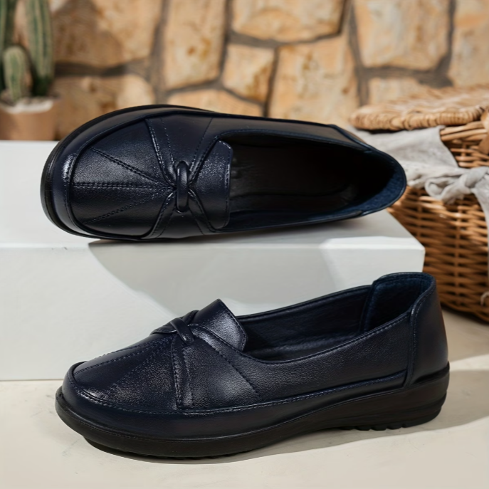 Kirieia - Faux Leather Penny Loafers