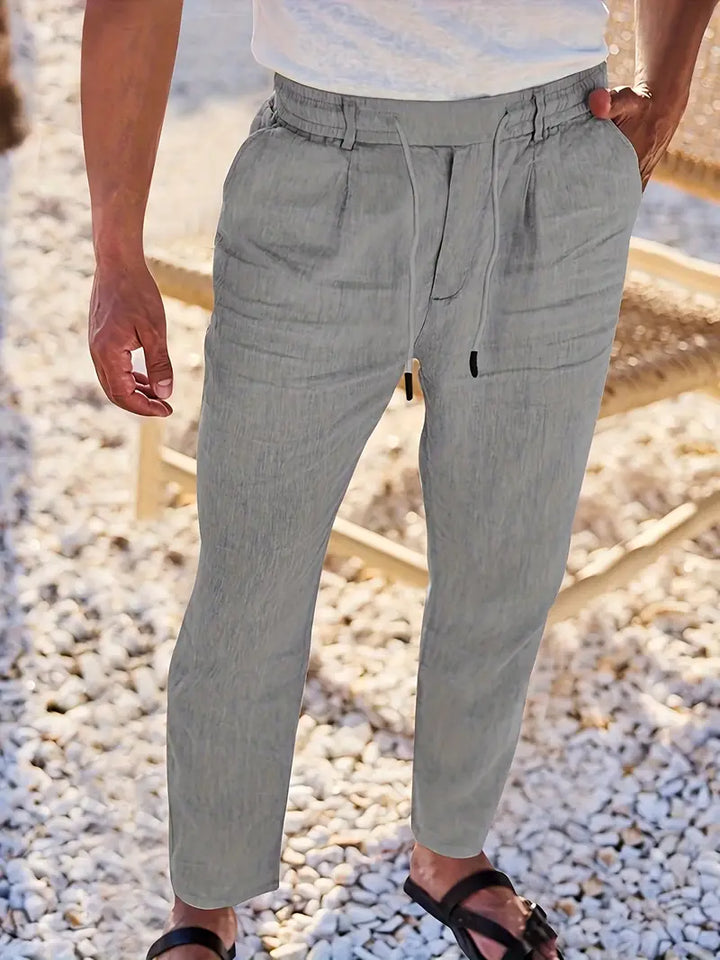 Nichols - Linen Loose Fit Drawstring Pant