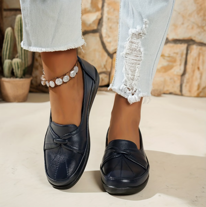 Kirieia - Faux Leather Penny Loafers