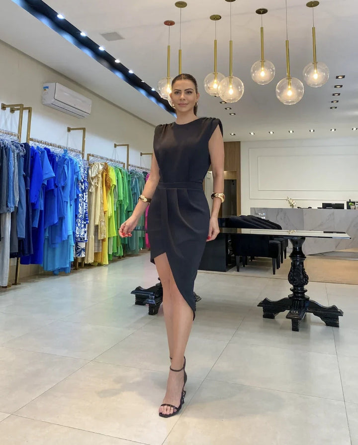 Meelia - Elegant Sleeveless Midi Dress