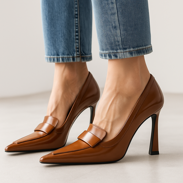 Nishadi - Comfortable High Heel Leather Pump Shoes