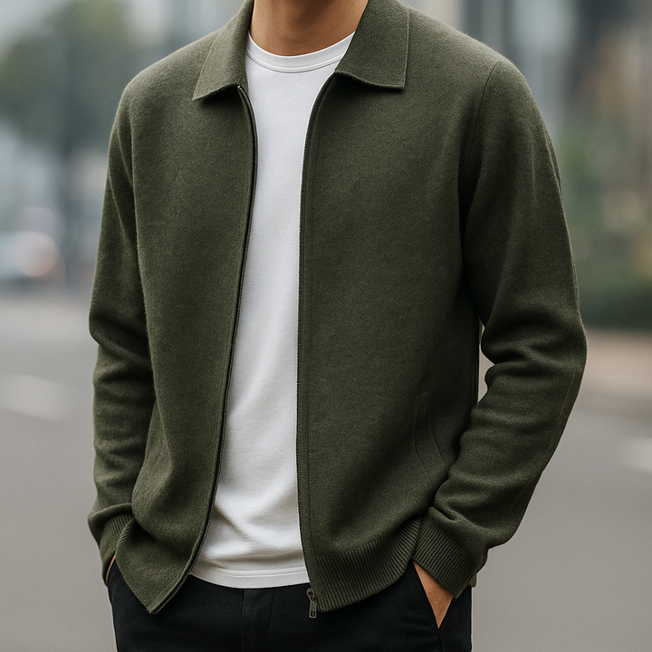Quinton - Cashmere Cardigan With Zipper