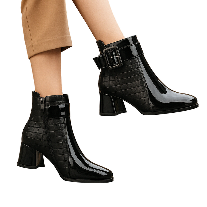 Sarit - Leather Ankle Boot With Buckle