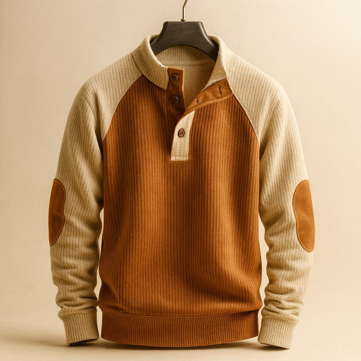 Raziel - Casual Long Sleeve knitted Shirt With Stand-UP Collar
