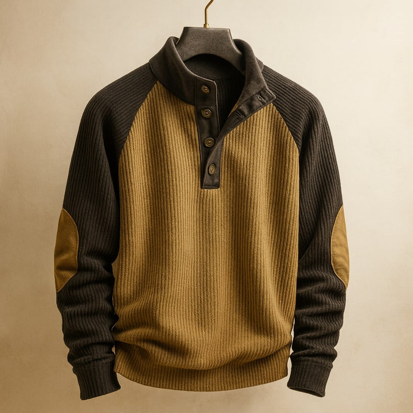 Raziel - Casual Long Sleeve knitted Shirt With Stand-UP Collar