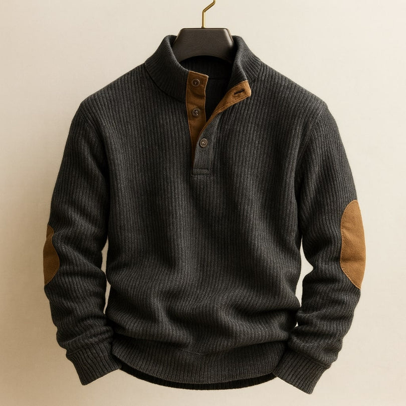 Raziel - Casual Long Sleeve knitted Shirt With Stand-UP Collar