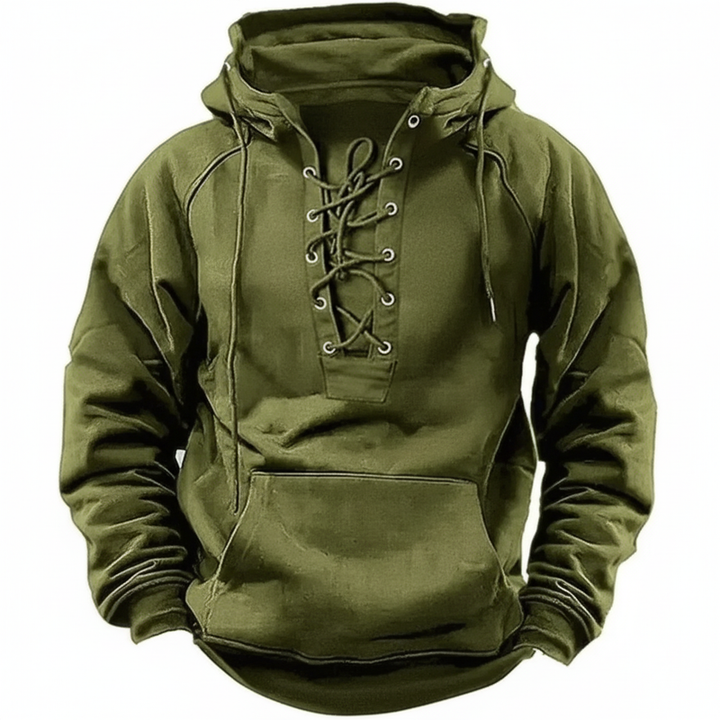 Hovav - Long Sleeve Lace-Up Hoodie