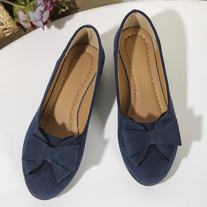 Camiiana - Breathable Non-slip Loafers With Bowtie