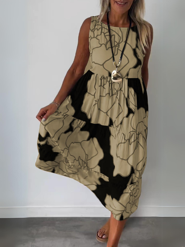 Hertha - Wanda Printed Sleeveless Dress