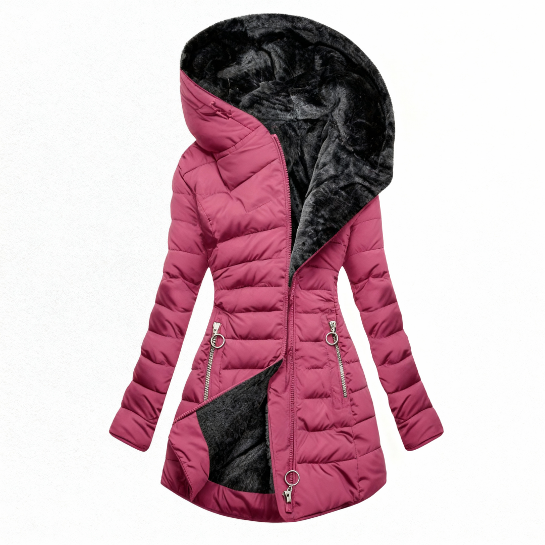 Ruchmira - Waterproof Padded Coat with Hood and Fleece Lining