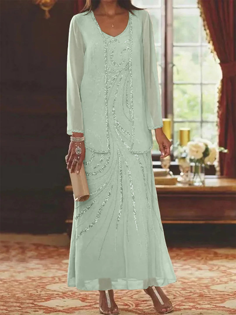 Jungmin - Chiffon Dress Set