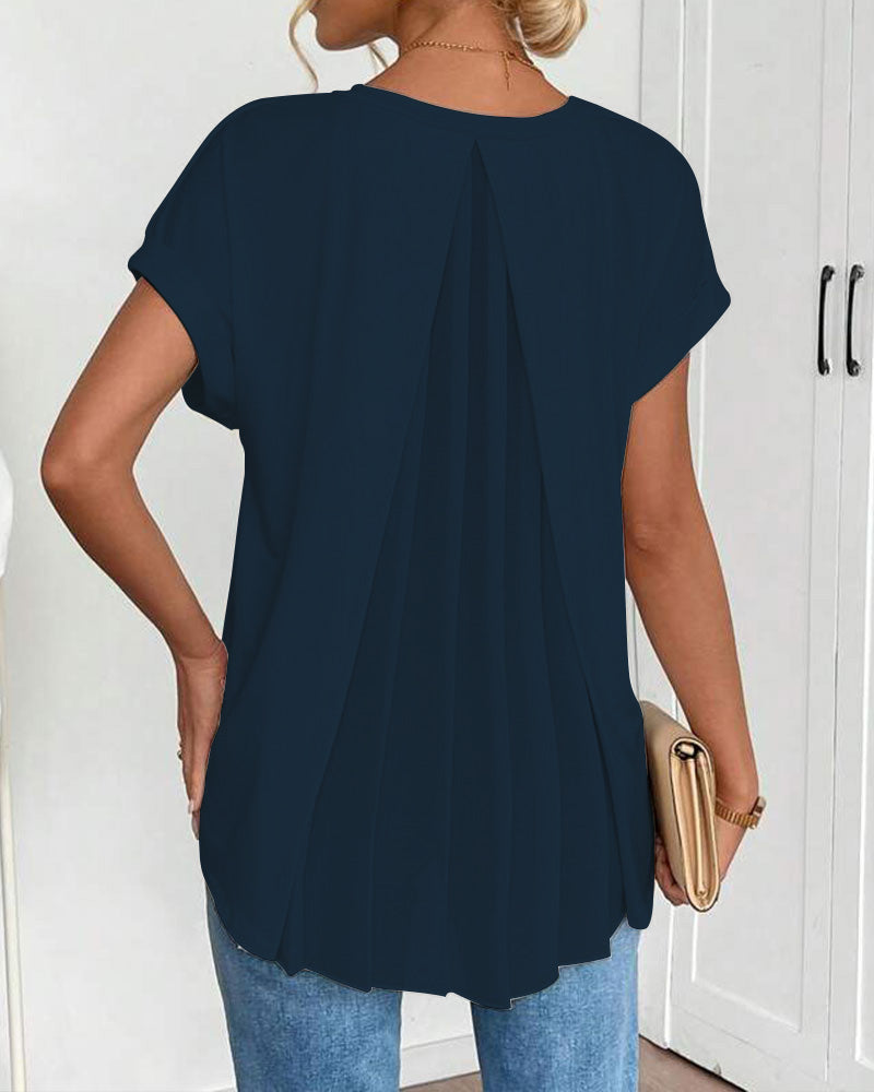 Enya - Short Sleeve T-Shirt with Plated Back