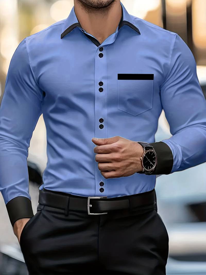 Shoval - Elegant Long Sleeve Shirt With Button