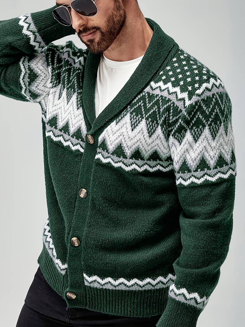 Elroy - Casual Geometric Pattern Sweater