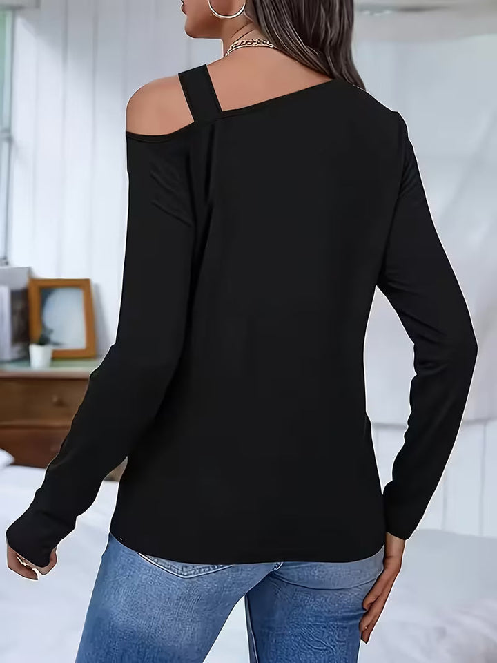 Ayza - Asymmetric Cutout Long Sleeve Top