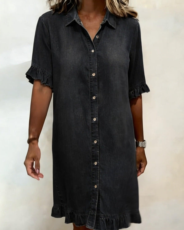 Ndapewa - Comfortable Denim Dress With Flattering Rubbing