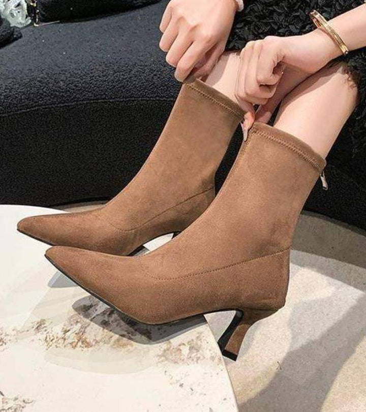 Lielah - Leather Ankle Boot With Zipper