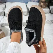 Rishyline - Sneakers With Lace-Up Closure and Fuzzy Lining