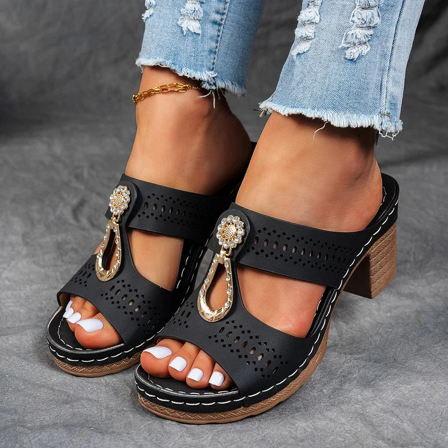 Nicoleta - Orthopedic Sandal With Zircon