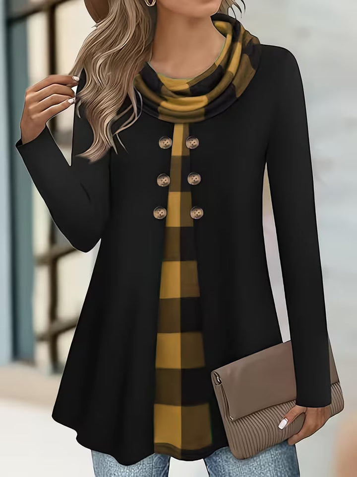 Sahar - Ruffled Neck Collar T-Shirt