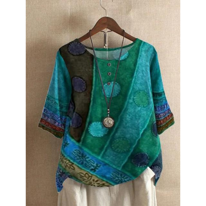 Valarie - Comfortable Colorful Top With Half Sleeves