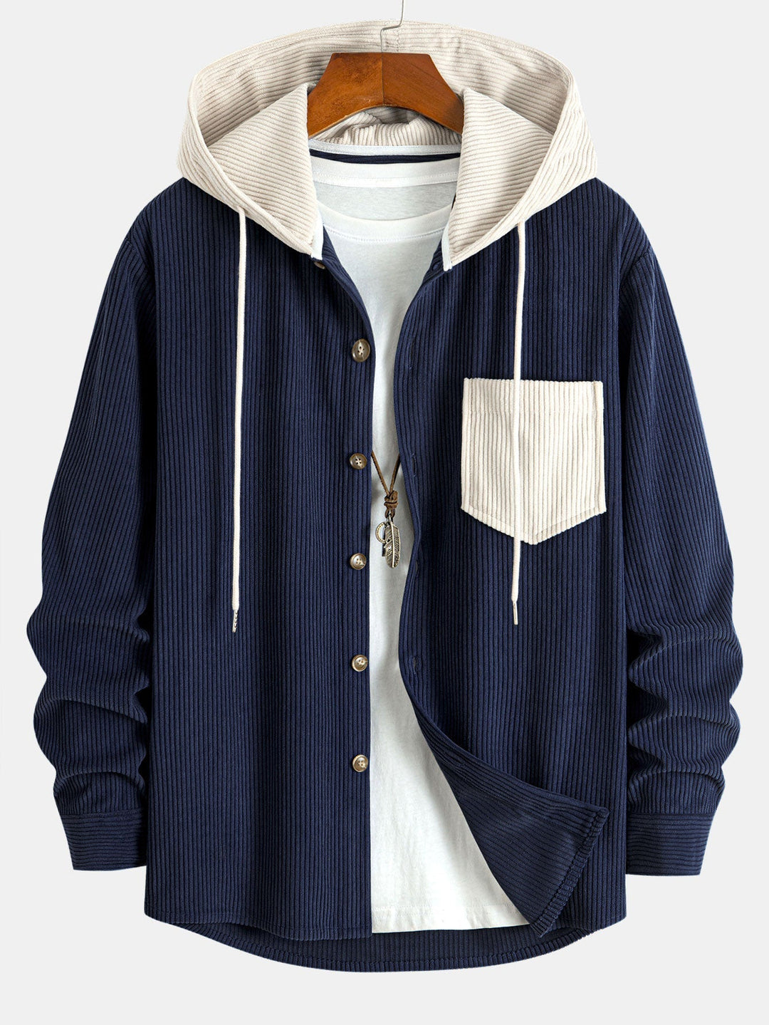 Oren - Long Sleeve Hooded Shirt