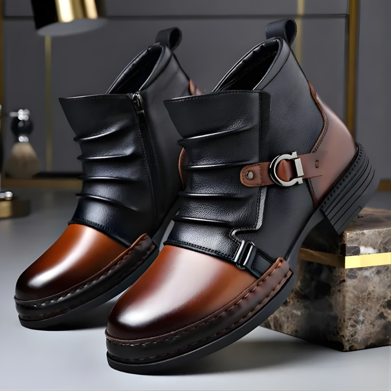 Zamran - Vintage Leather Ankle Boots