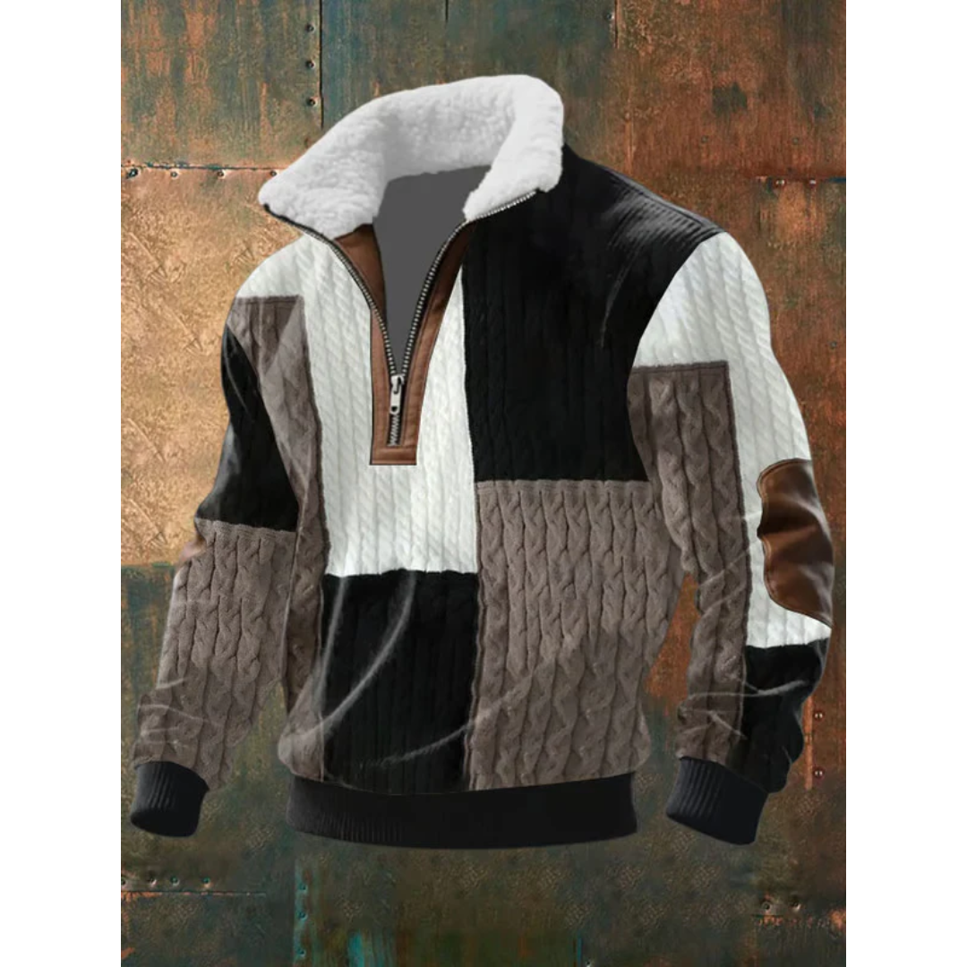 Ibrahima - Fleece Turtleneck Sweater With Zipper
