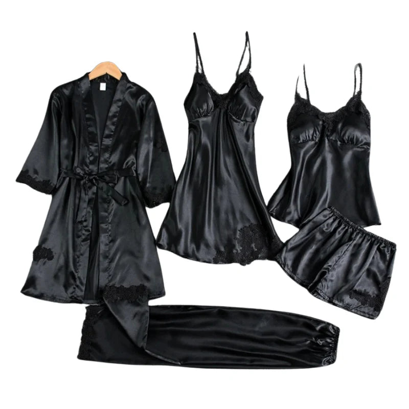 Audrey - 5 Piece Satin Set
