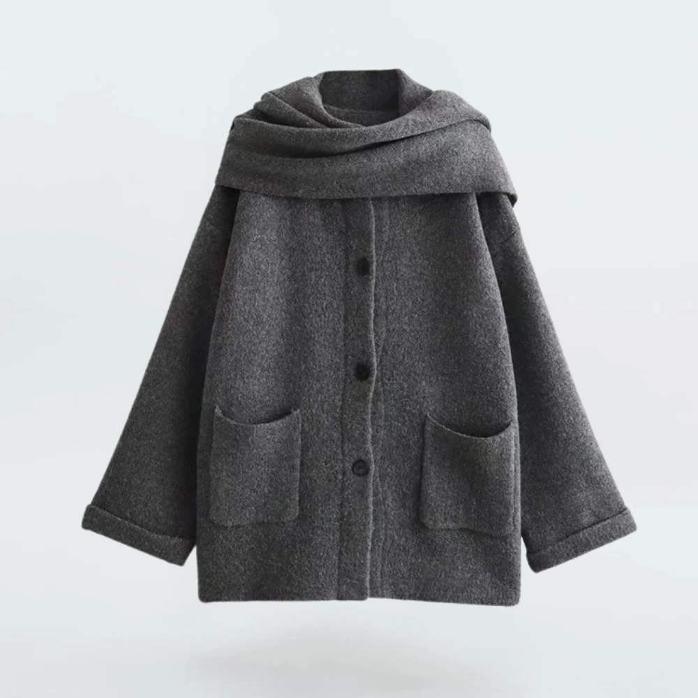 Elske - Knitted Cardigan With Shawl