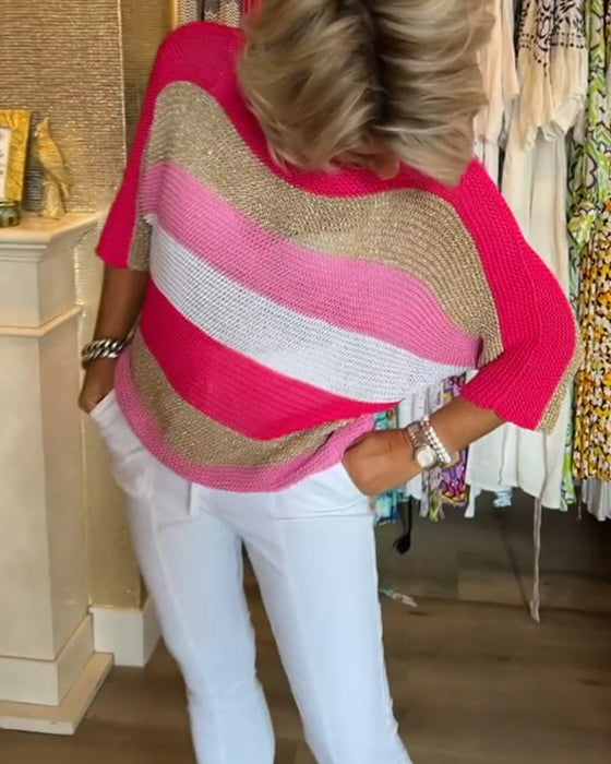 Oliwia - Loose Long Sleeve Sweater Shirt
