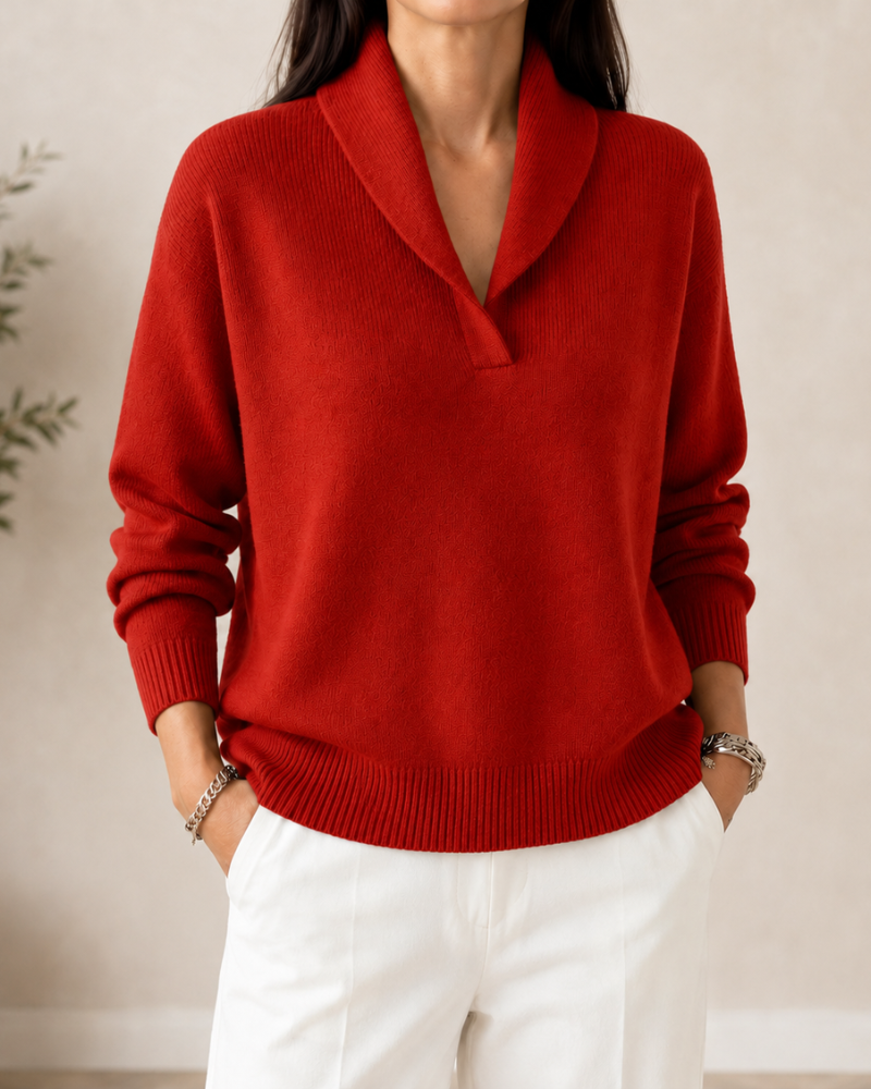 Oriaita - Long Sleeve V-Neck Sweater