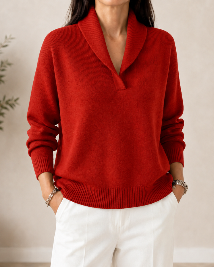Oriaita - Long Sleeve V-Neck Sweater