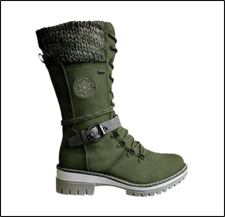 Carolina - Twist Boots With Side Zipper
