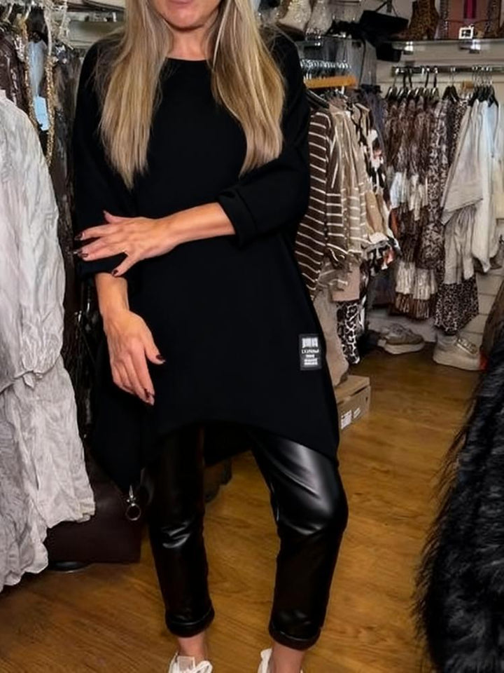 Aldona - Asymmetrical Top And Plain Pants