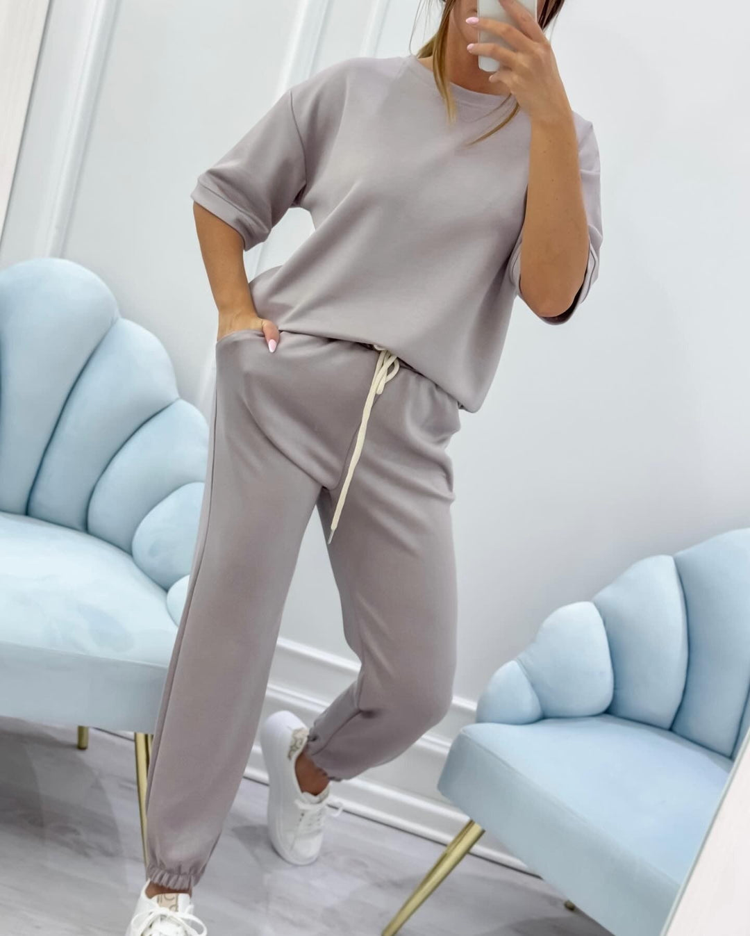Silvina - Short Sleeve Shirt Two Piece Set