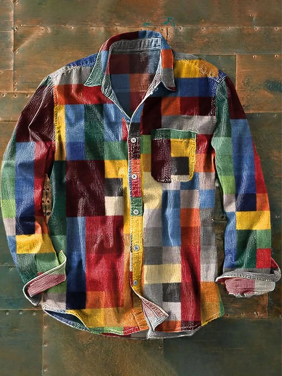 Germaine - Unisex Simple Rainbow Color Long Sleeve Shirt
