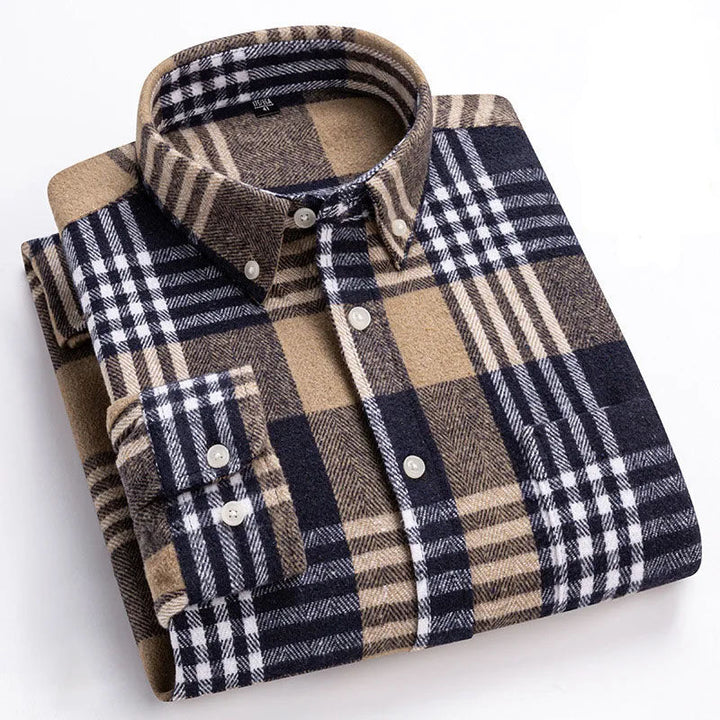 Balthar - Plaid Button-Up Long Sleeve Shirt