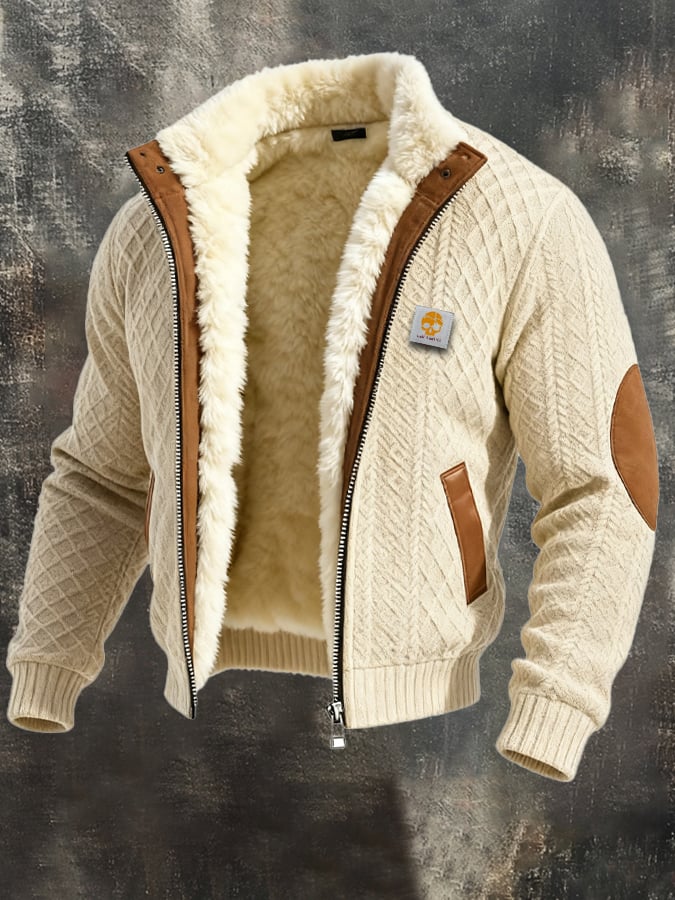 Claudio - Retro Textured Knitted Jacket