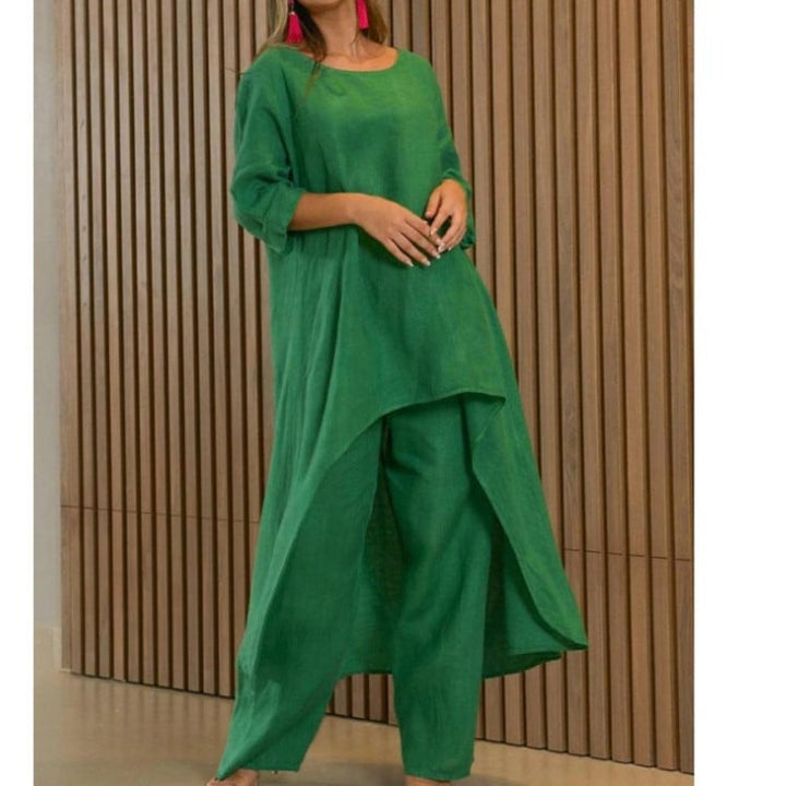 Liselotte - Fashionable Linen Casual Dress