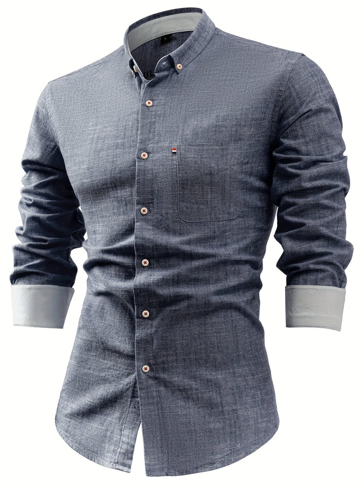 Nolan - Long Sleeve Shirt With Button