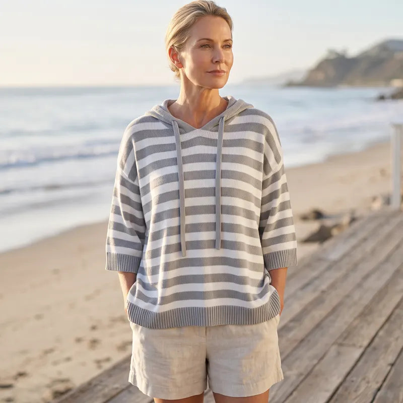 Kiera - Oversized Striped Hoodie