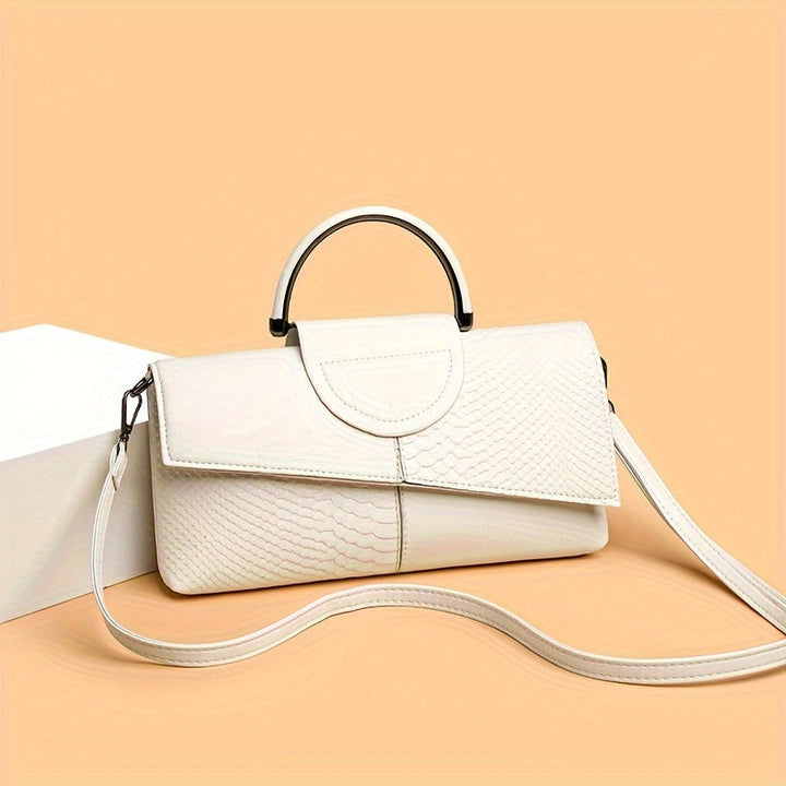 Samiis - Retro Crocodile Handbag With Zipper